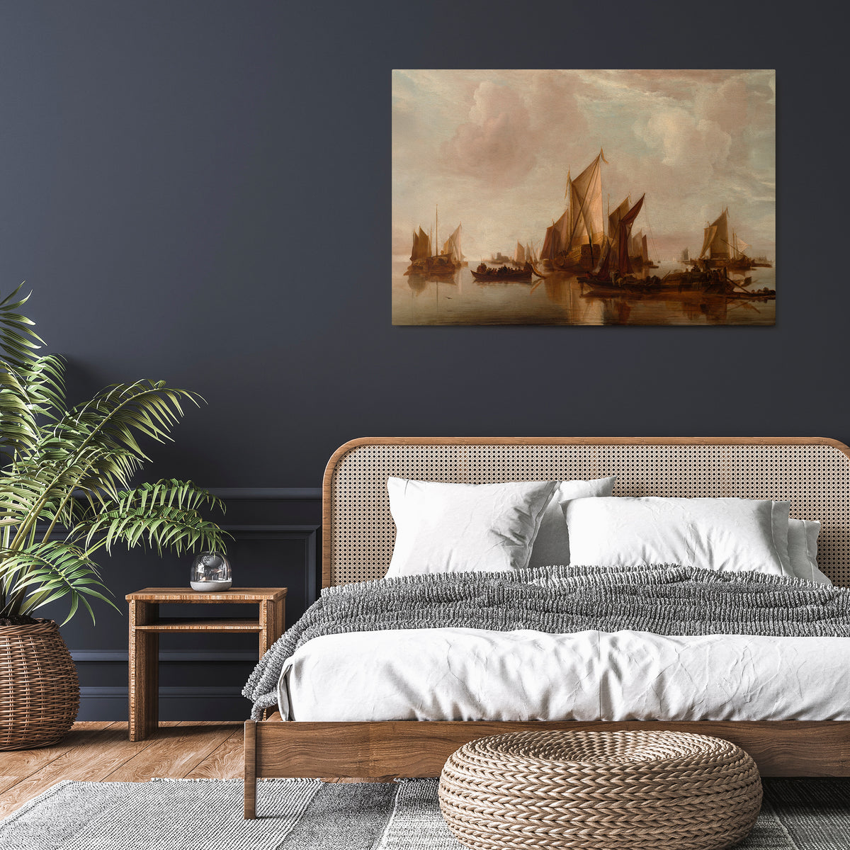 SAILS IN SERENITY Horizontal Canvas Print