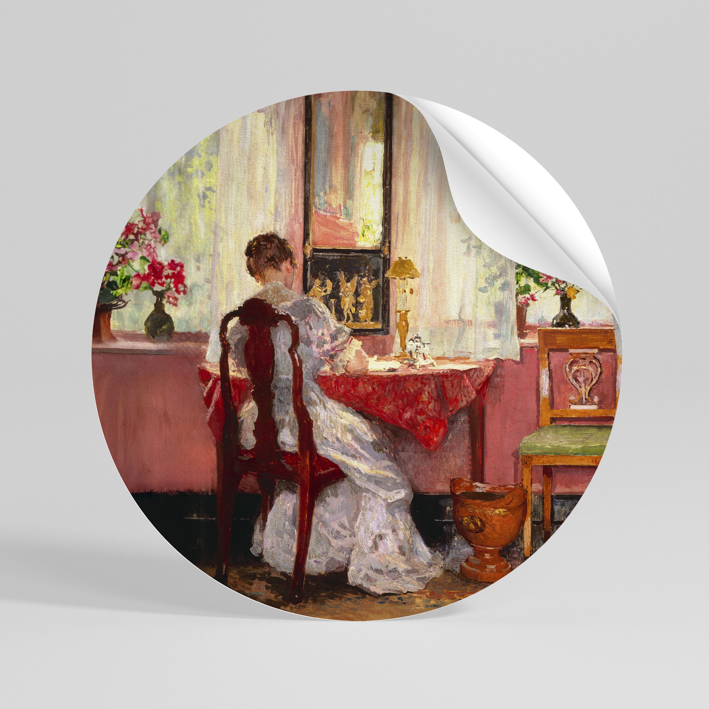 WHISPERS OF A GENTLE DAY Kulatá samolepka