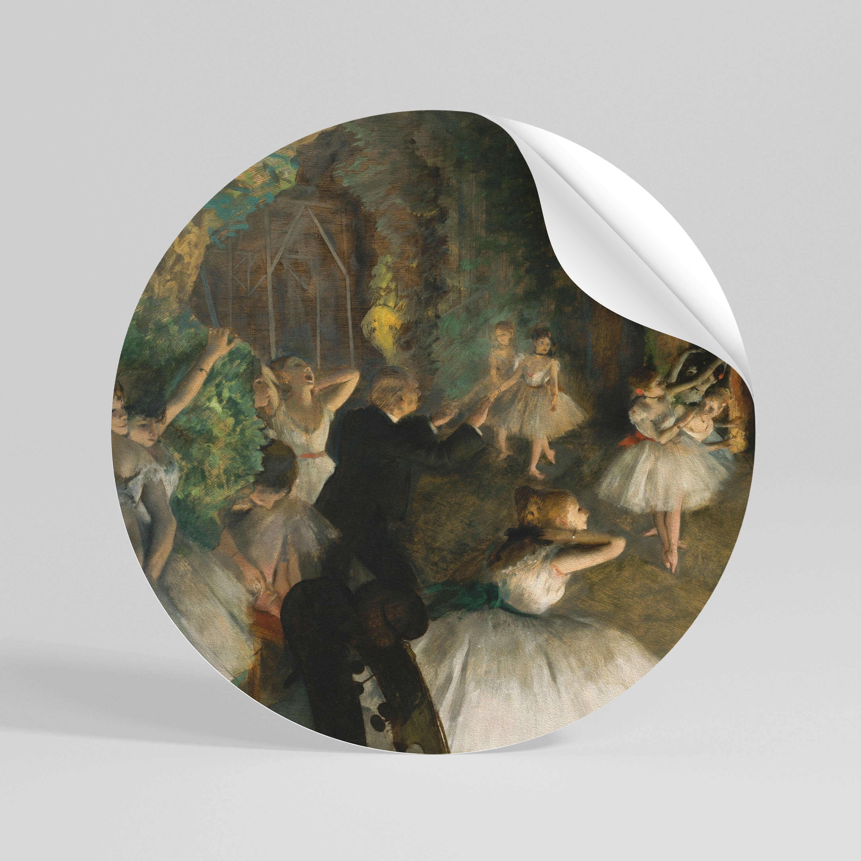 MYSTICAL BALLET REHEARSAL Kulatá samolepka