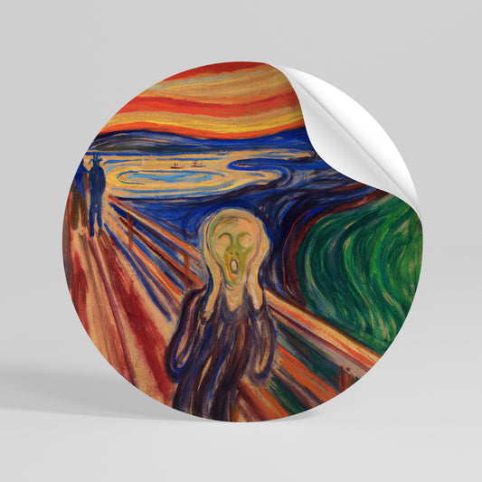 THE SCREAM Kulatá samolepka