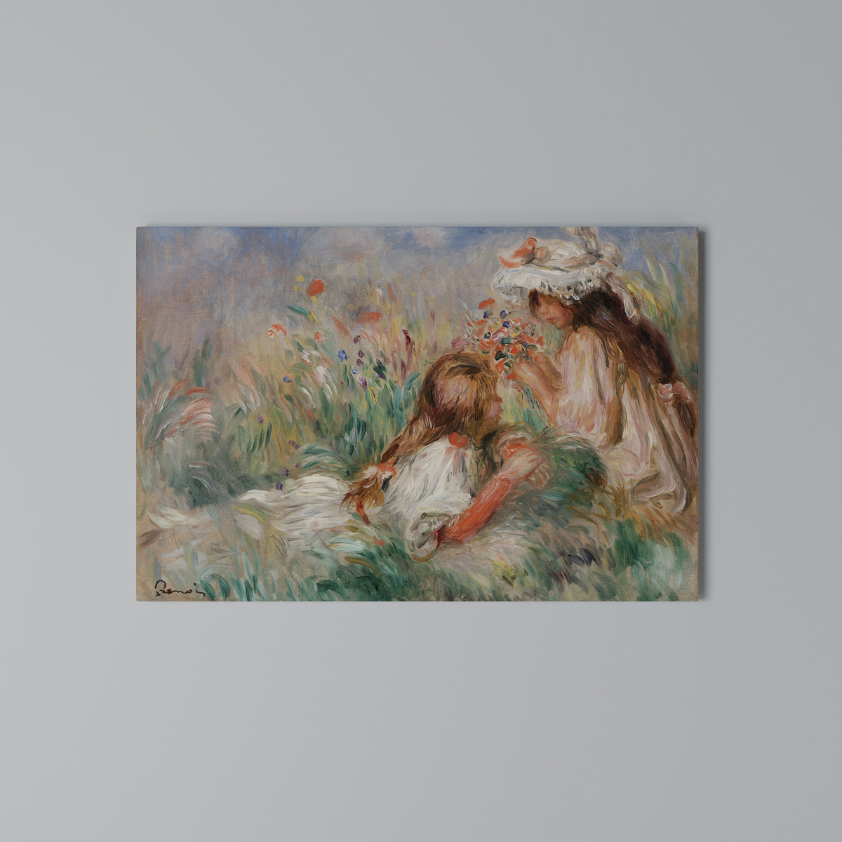 GIRLS IN THE GRASS Horizontal Canvas Print