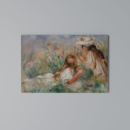 GIRLS IN THE GRASS Horizontal Canvas Print