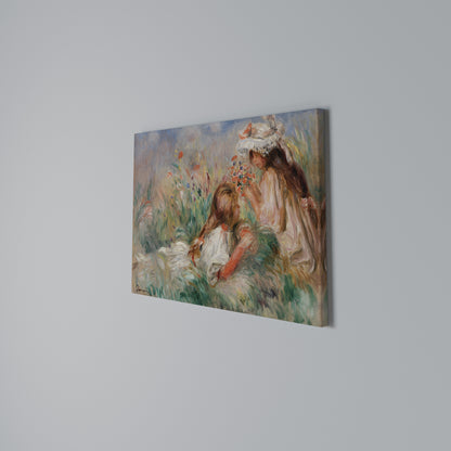 GIRLS IN THE GRASS Horizontal Canvas Print