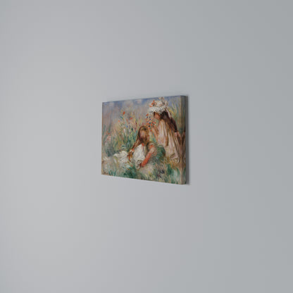GIRLS IN THE GRASS Horizontal Canvas Print