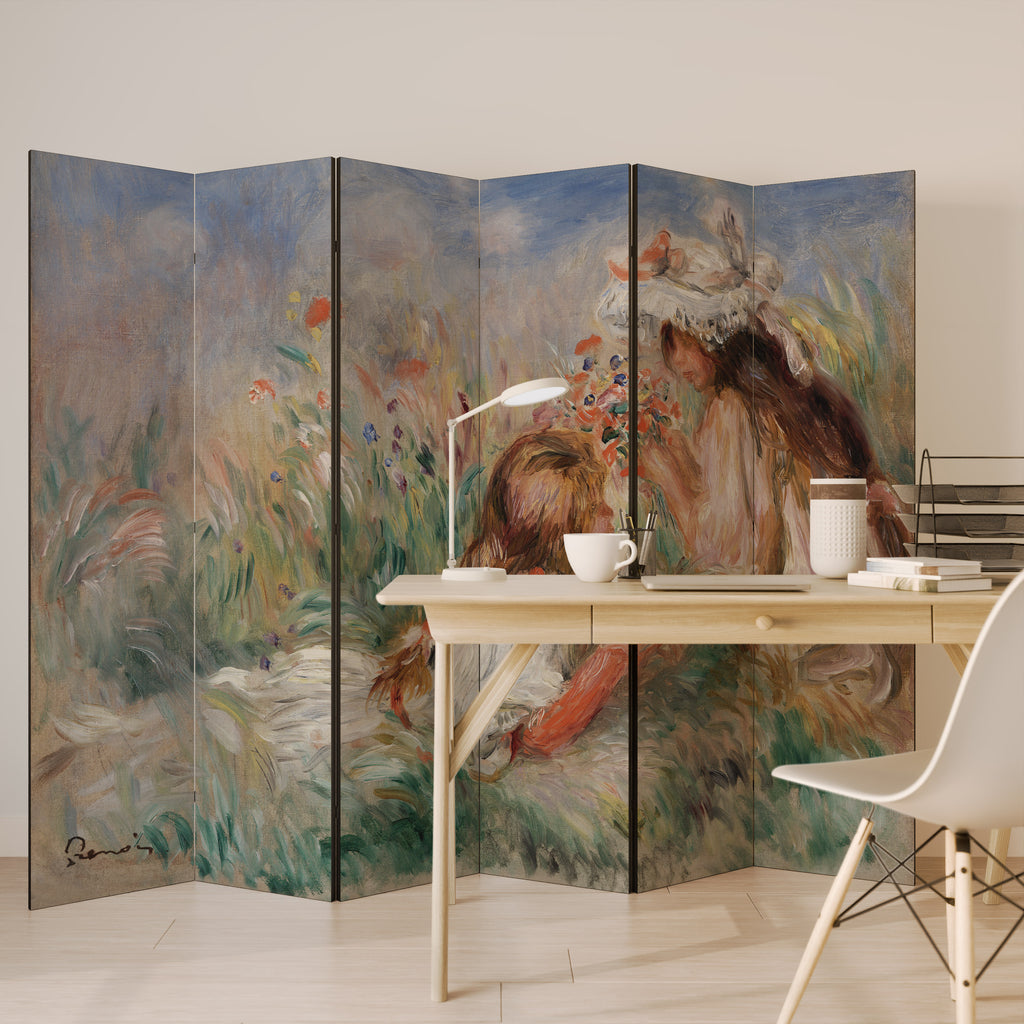 GIRLS IN THE GRASS 6-Panel Room Divider