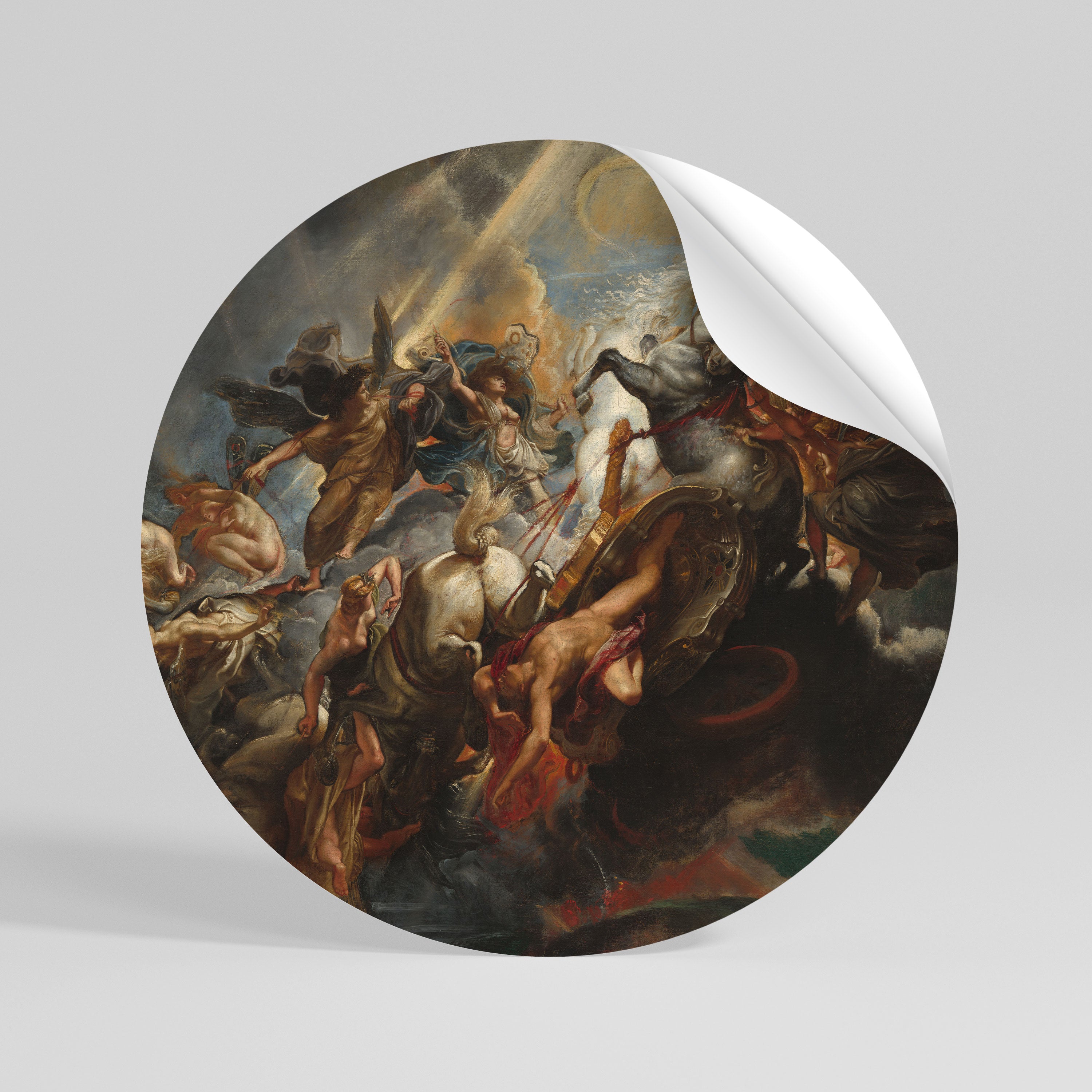 FURY IN MOTION Kulatá samolepka