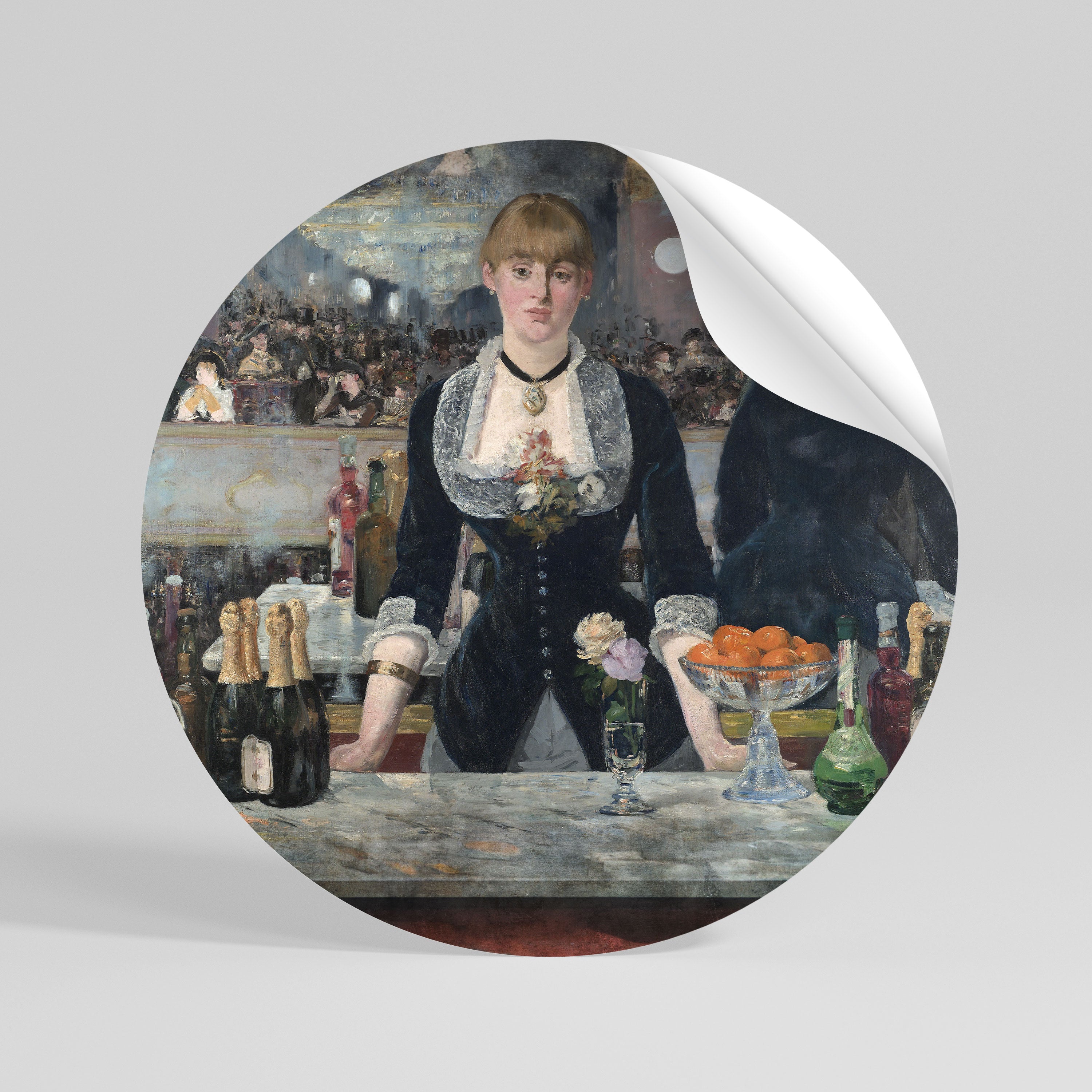 SHADOWS AT THE BAR Kulatá samolepka