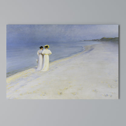 SUMMER EVENING ON SKAGEN'S BEACH Horizontal Canvas Print