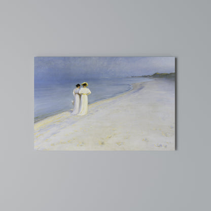 SUMMER EVENING ON SKAGEN'S BEACH Horizontal Canvas Print