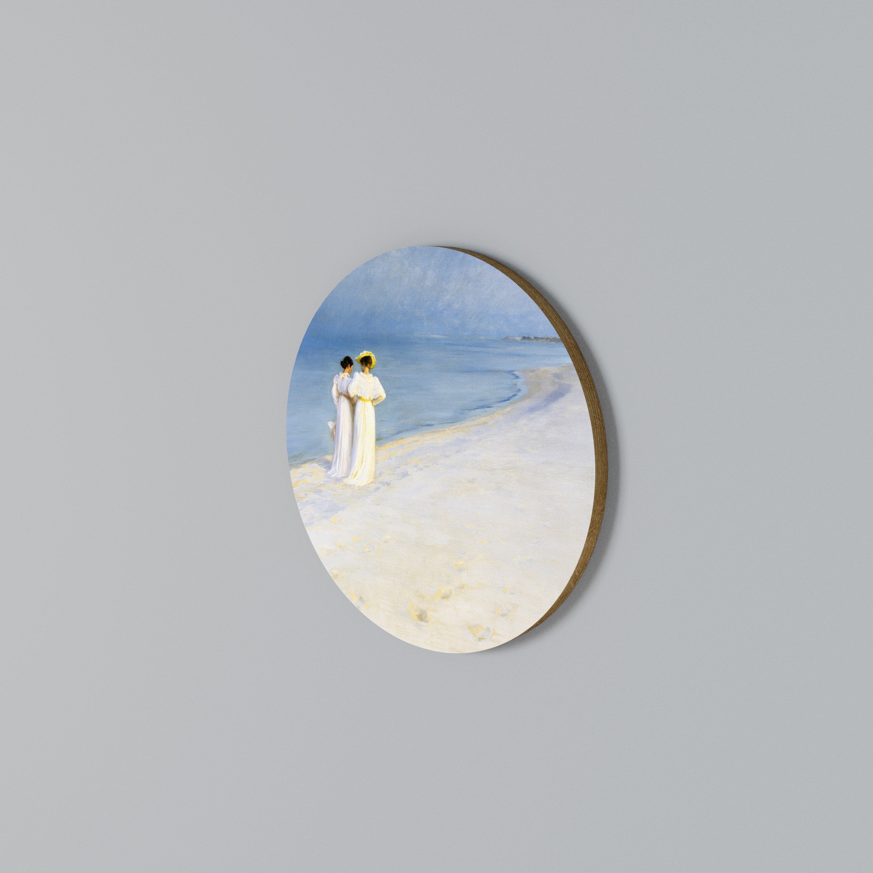 SUMMER EVENING ON SKAGEN'S BEACH Round Wall Art