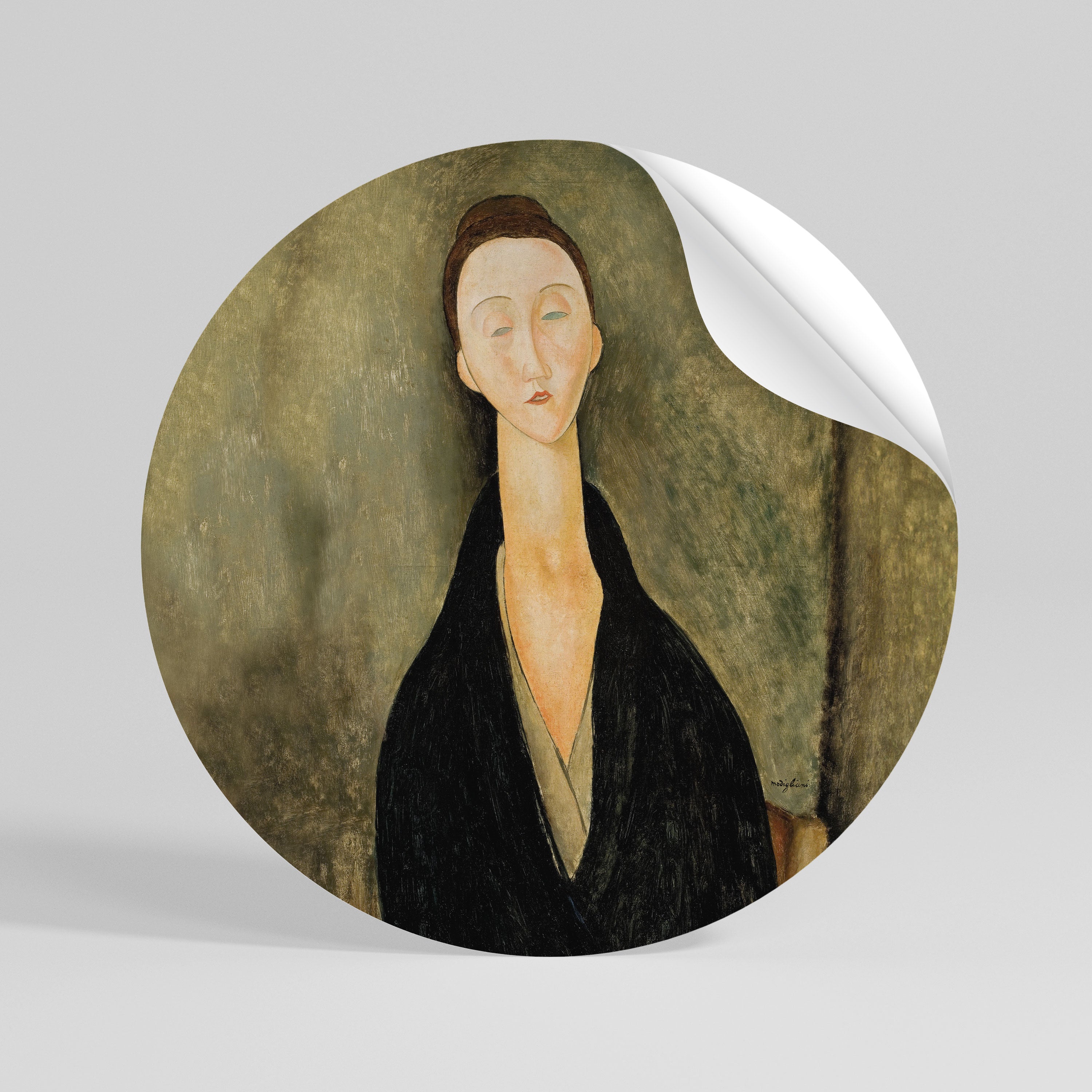 AMEDEO MODIGLIANI Kulatá samolepka