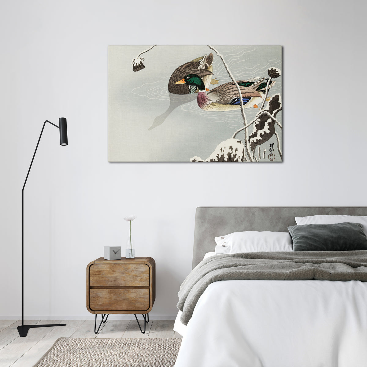 DANCE OF DUCKS Horizontal Canvas Print
