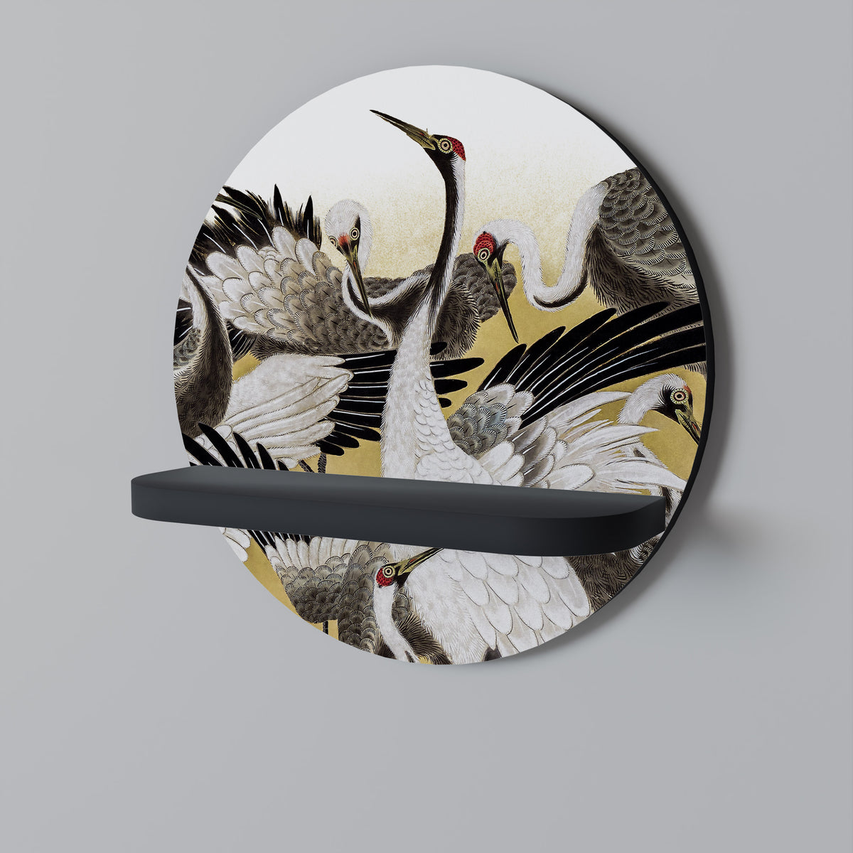 JAPANESE FLOCK OF CRANES Designová police