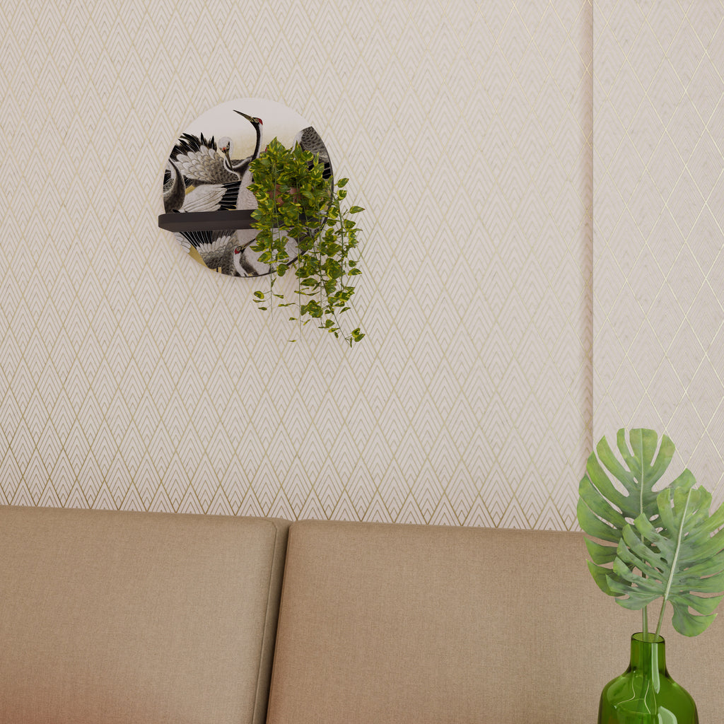 JAPANESE FLOCK OF CRANES Designová police