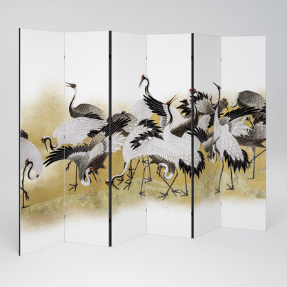 JAPANESE FLOCK OF CRANES 6dílný paraván