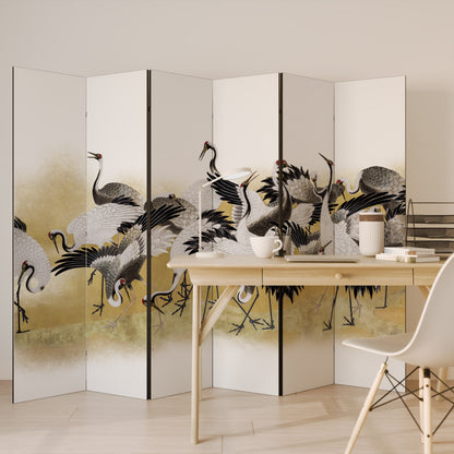 JAPANESE FLOCK OF CRANES 6dílný paraván