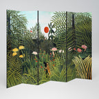 VIRGIN FOREST WITH SUNSET 6-Panel Room Divider