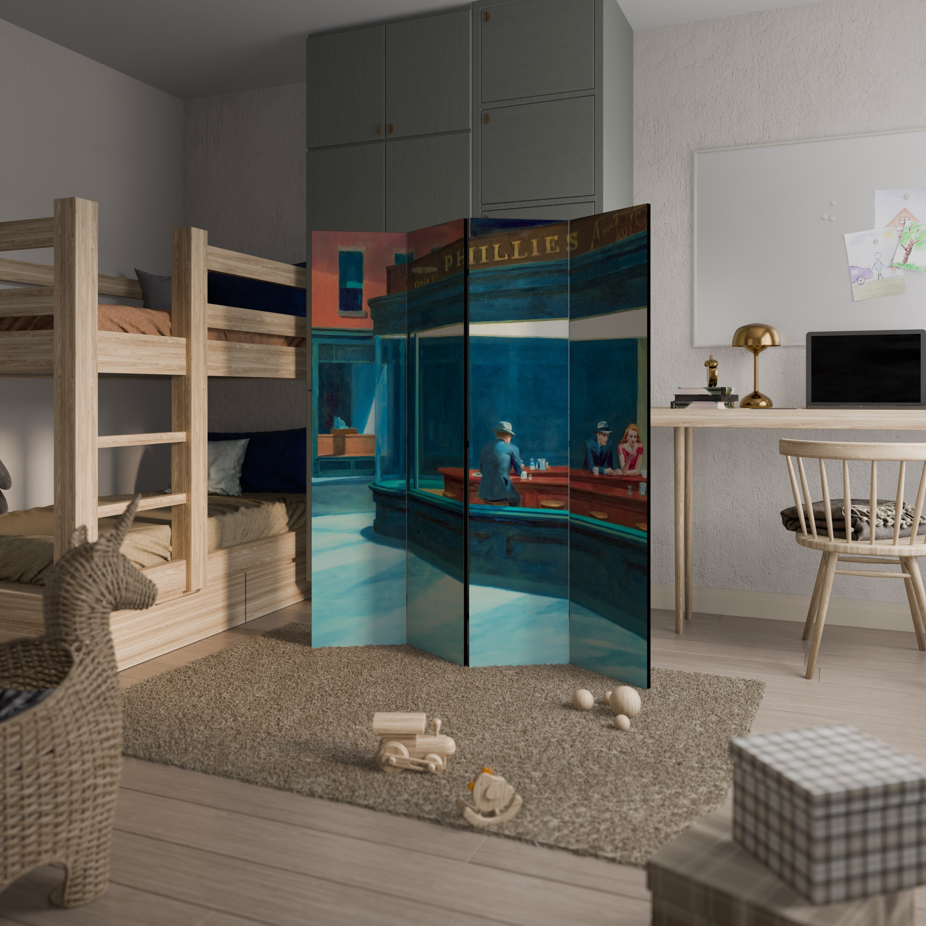 NIGHTHAWKS 4dílný paraván