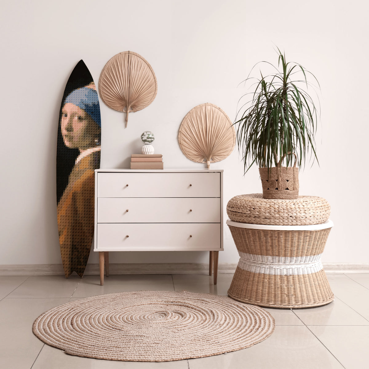 STRUCTURAL MASTERPIECE Dekorativní panel ve tvaru surfu