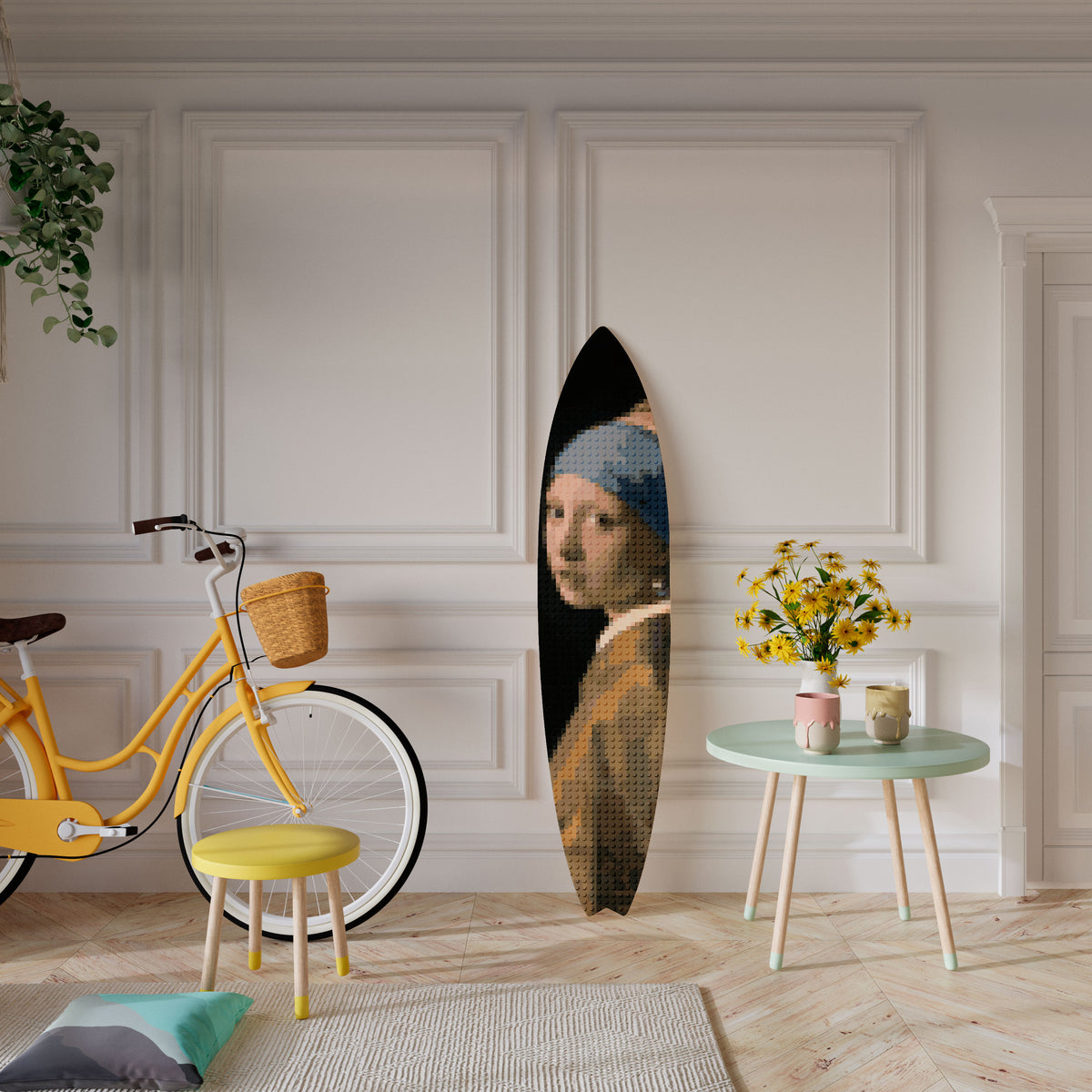 STRUCTURAL MASTERPIECE Dekorativní panel ve tvaru surfu