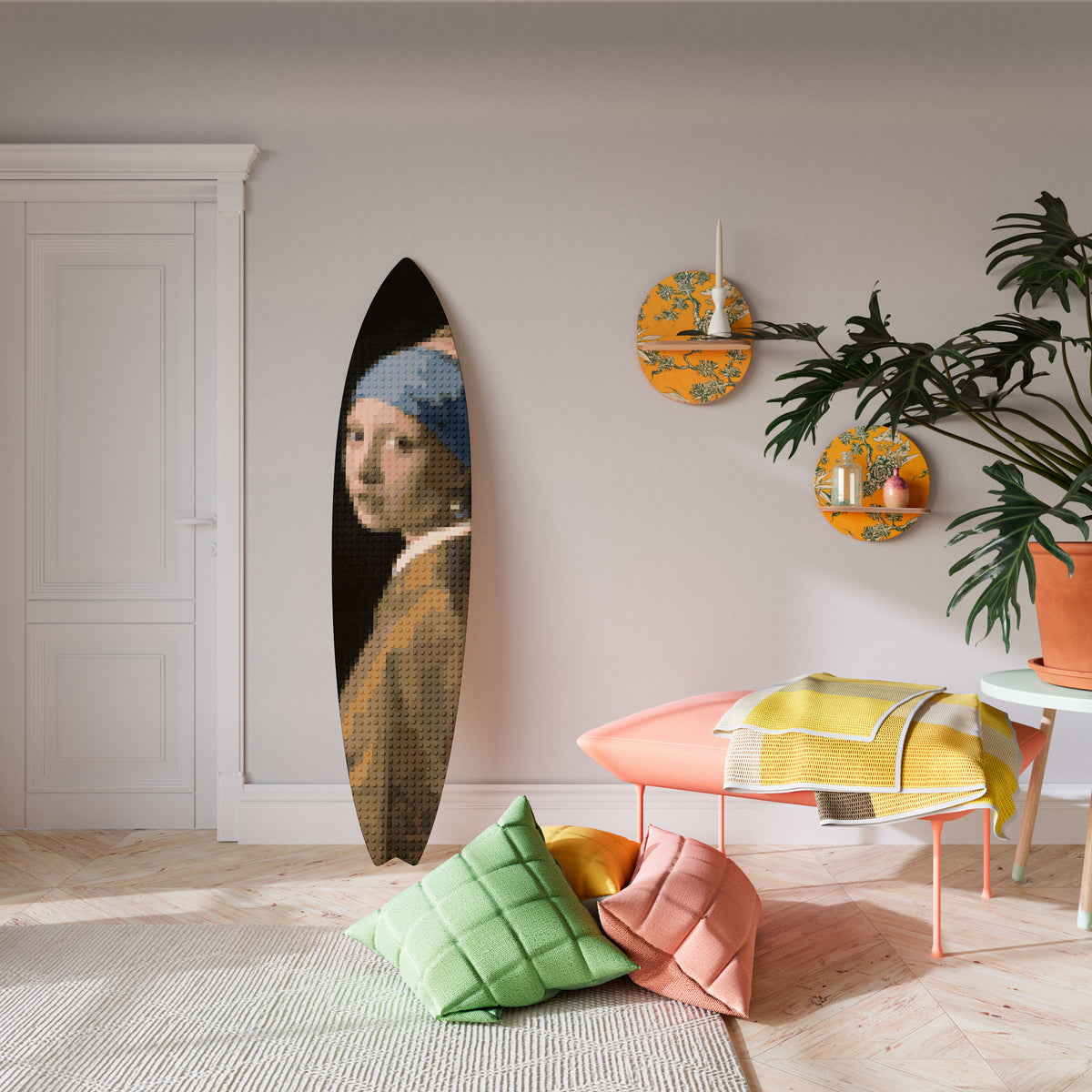 STRUCTURAL MASTERPIECE Dekorativní panel ve tvaru surfu