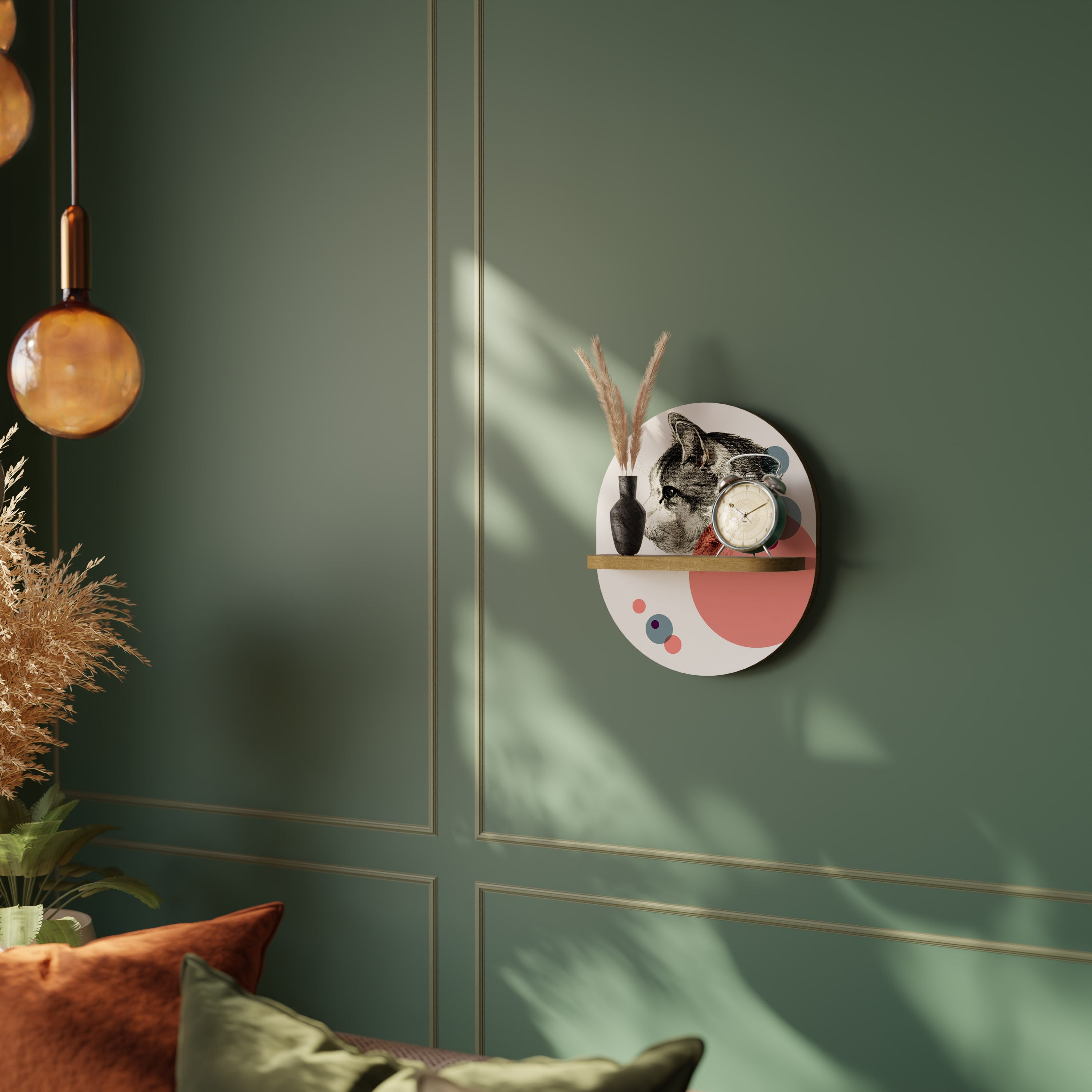 BUBBLE CAT SKETCH Designová police