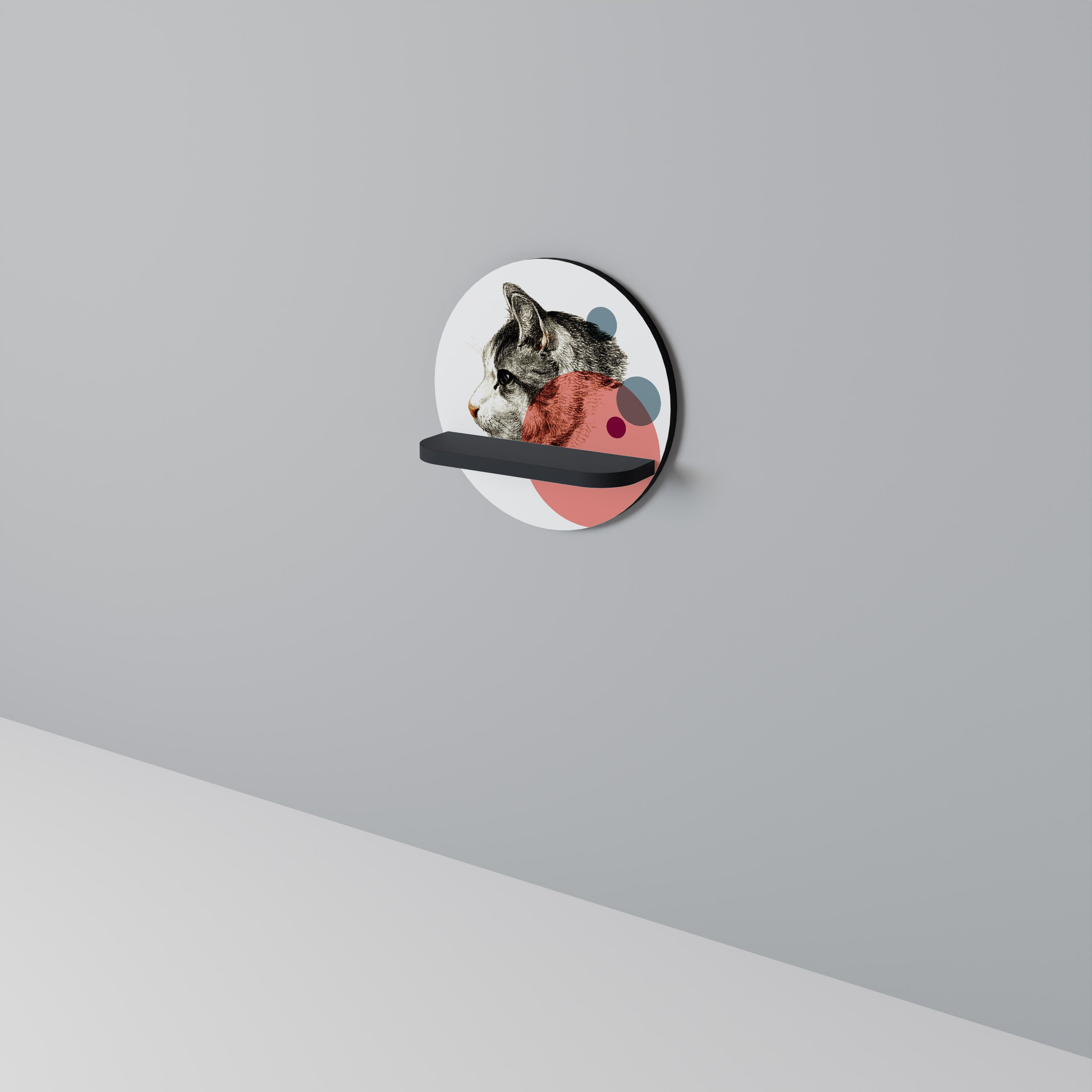 BUBBLE CAT SKETCH Designová police