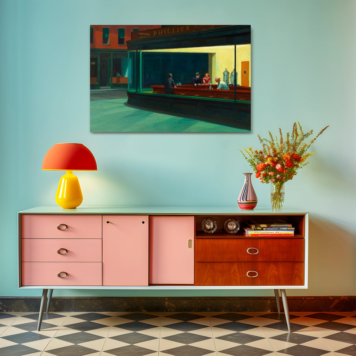 SERENE EVENING CHAT Horizontal Canvas Print