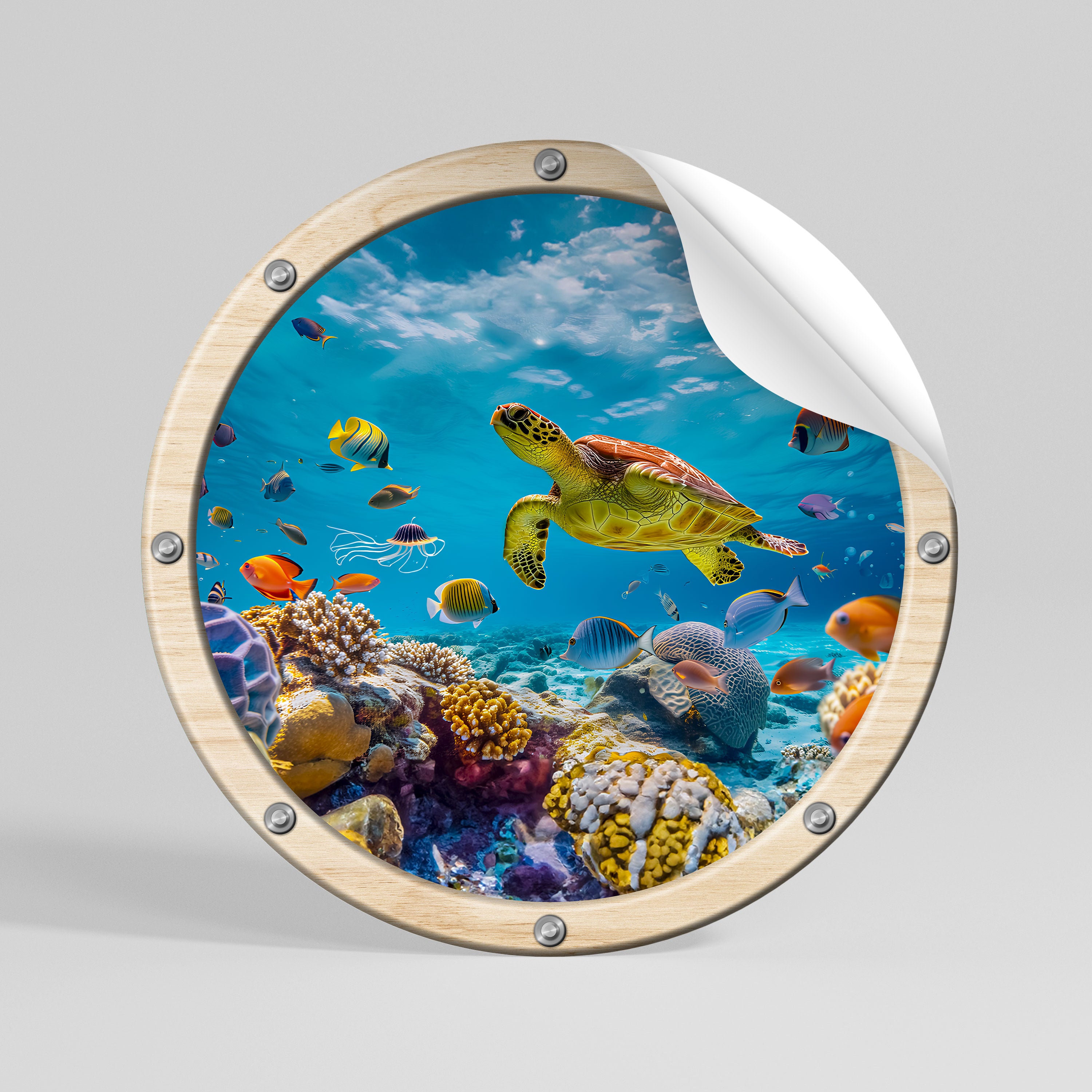 AQUA ADVENTURE Kulatá samolepka