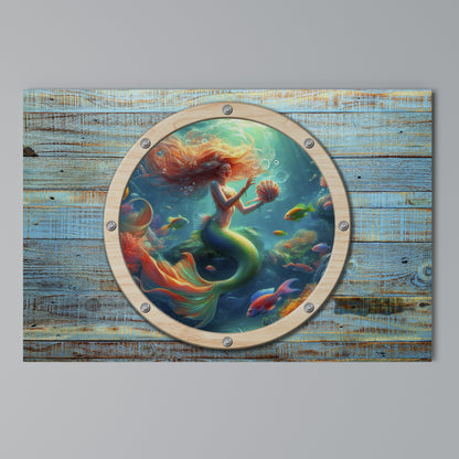 MERMAID DREAMS Horizontal Canvas Print