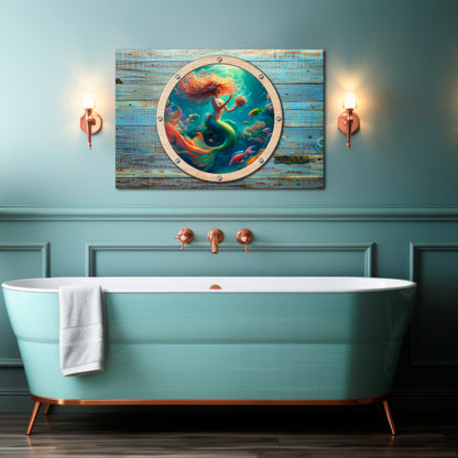 MERMAID DREAMS Horizontal Canvas Print