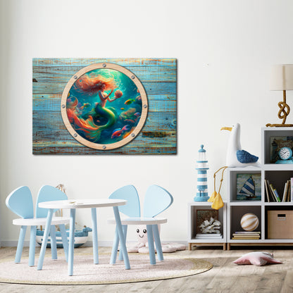 MERMAID DREAMS Horizontal Canvas Print