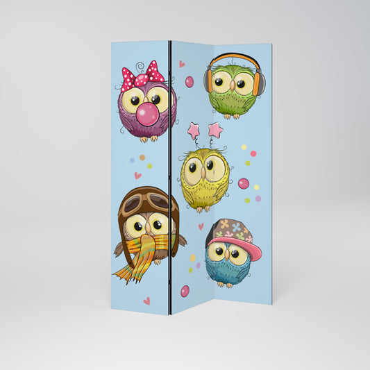 OWLY SQUAD 3dílný paraván