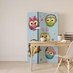OWLY SQUAD 3-Panel Room Divider