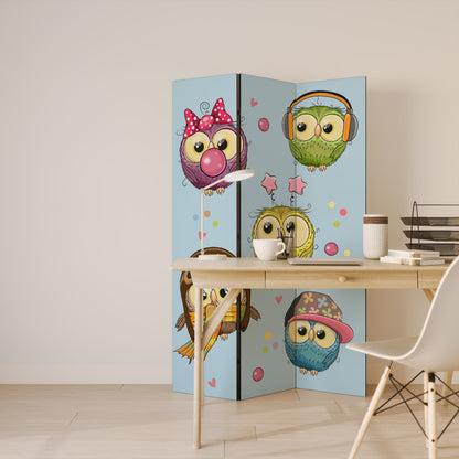OWLY SQUAD 3dílný paraván