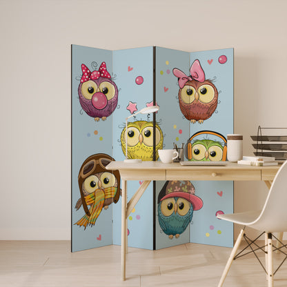 OWLY SQUAD 4dílný paraván