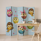 OWLY SQUAD 5dílný paraván