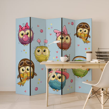 OWLY SQUAD 5dílný paraván
