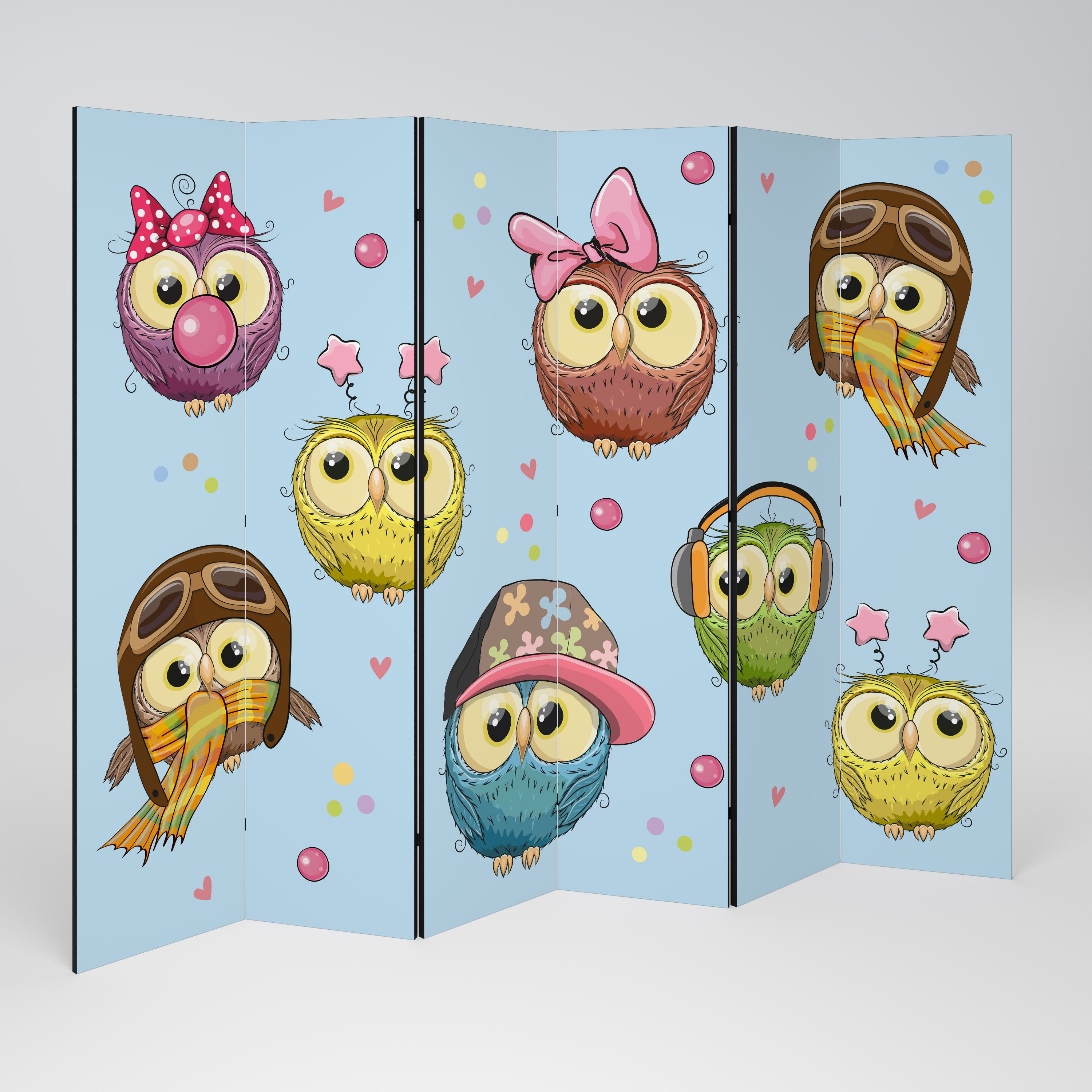 OWLY SQUAD 6dílný paraván