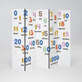 COUNTING LESSON 5-Panel Room Divider