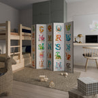 JOYFUL LETTERS 5-Panel Room Divider