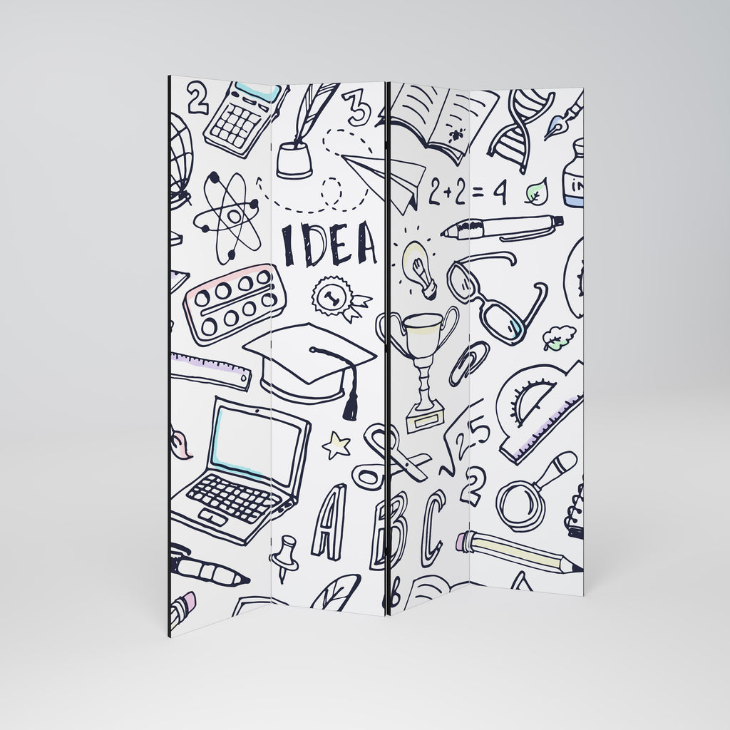 SCHOOL STUFF 4dílný paraván