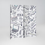 SCHOOL STUFF 4dílný paraván