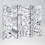 SCHOOL STUFF 6dílný paraván