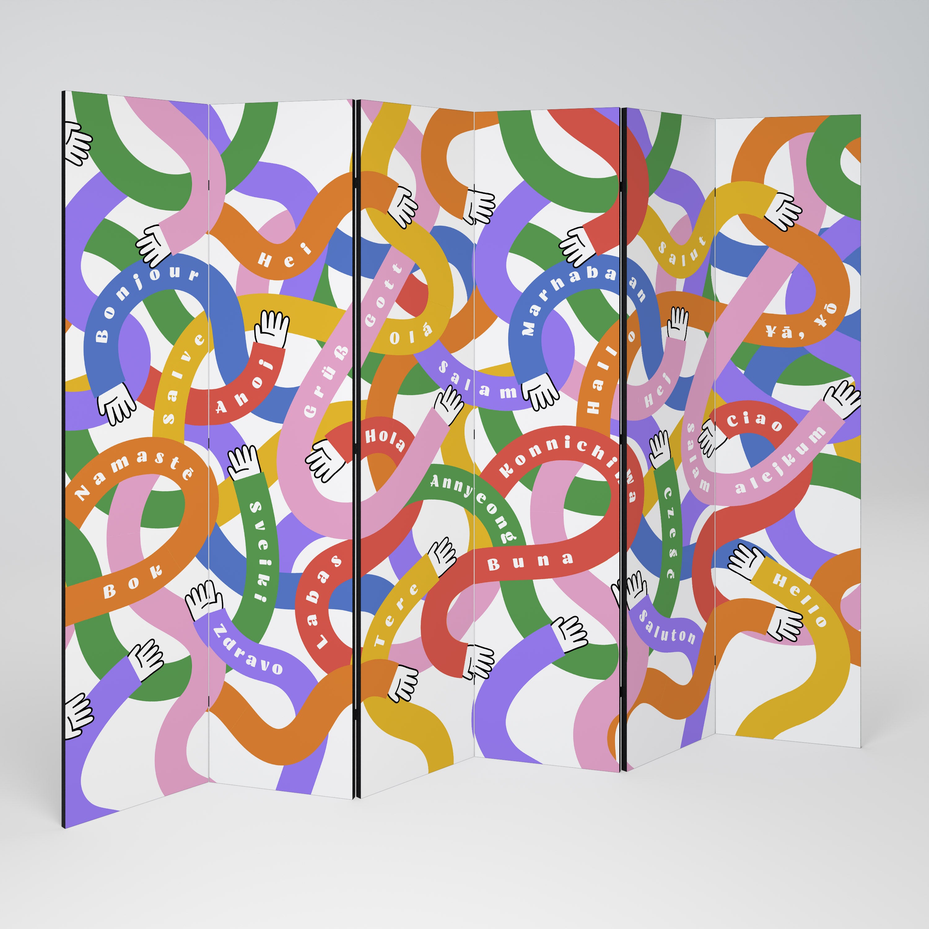 HELLO THERE 6-Panel Room Divider