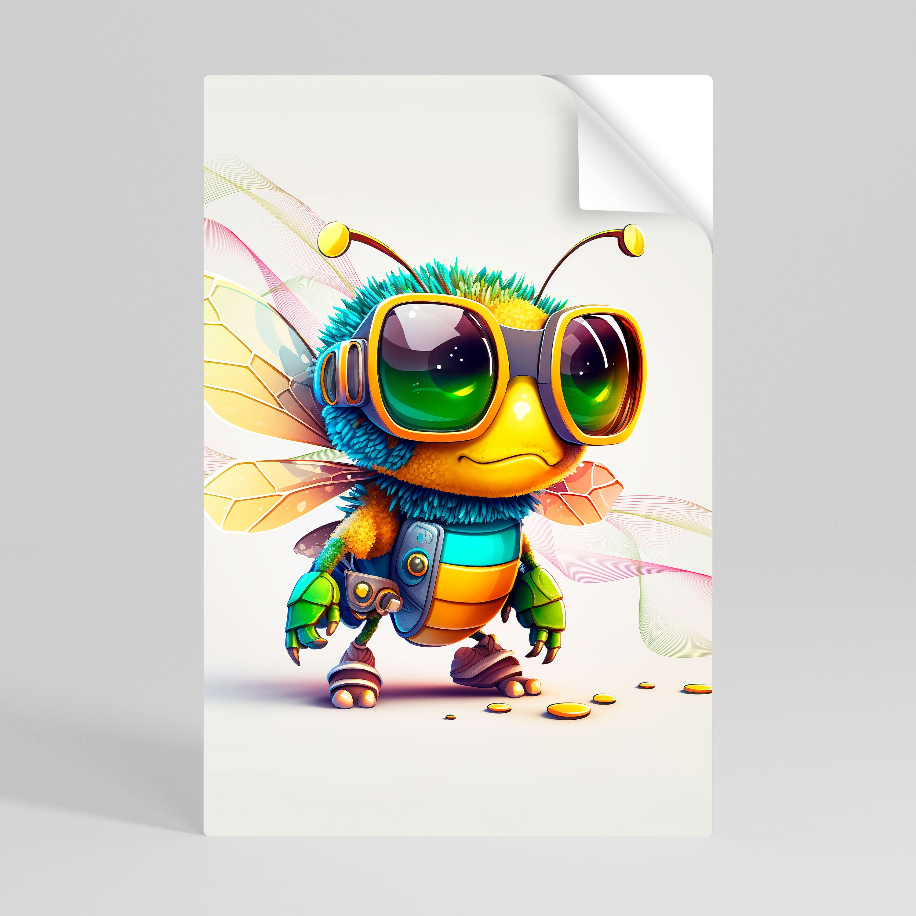 BUZZ BUDDY Peel and Stick Vertical Poster