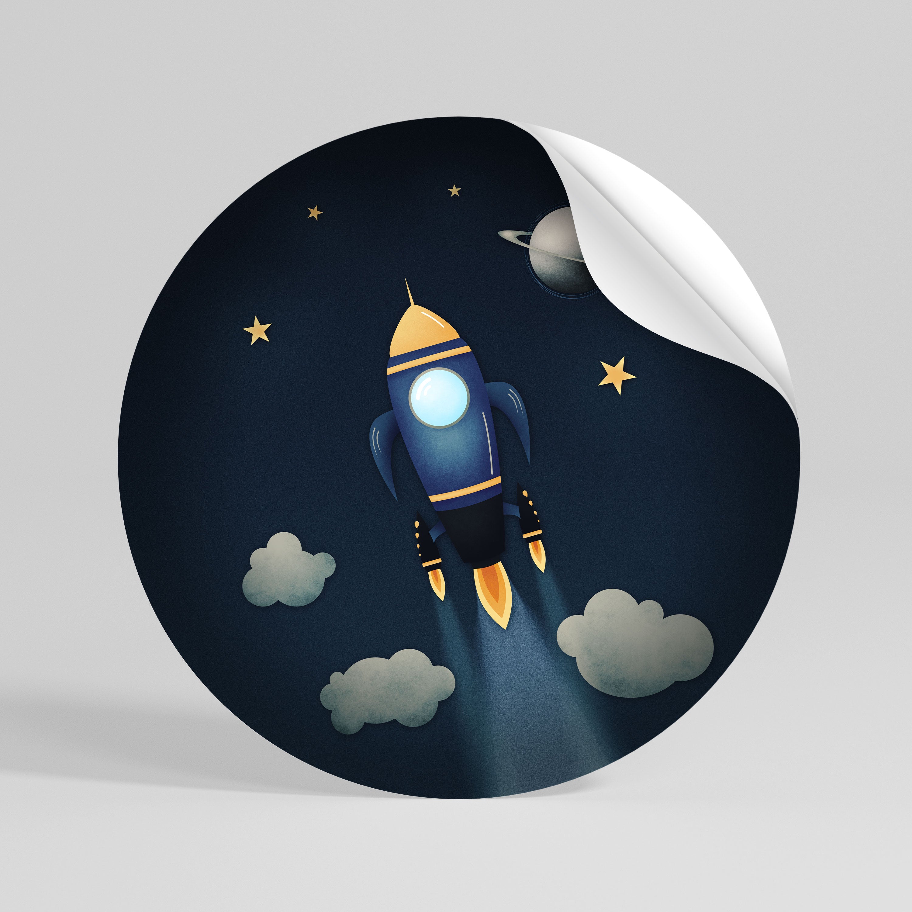 STELLAR SWING Kulatá samolepka