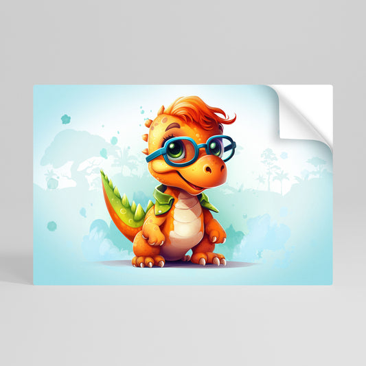 KIDDOSAURUS REX Vodorovný samolepicí plakát