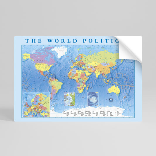 CONTINENTS OF CONNECTION Vodorovný samolepicí plakát