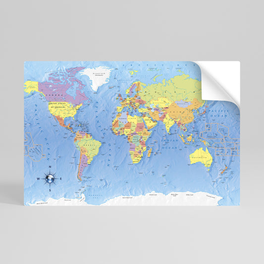 MAPPING OUR PLANET [EN] Vodorovný samolepicí plakát